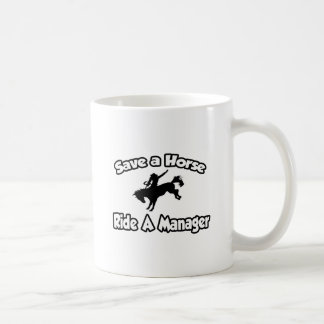 Ein Pferd speichern, einen Manager fahren Kaffeetasse