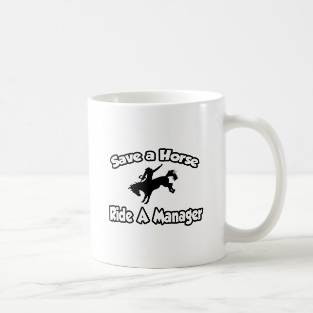 Ein Pferd speichern, einen Manager fahren Kaffeetasse (Rechts)