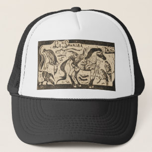 Ein Pferd und Vögel, Headpiece für Le sourire (189 Truckerkappe