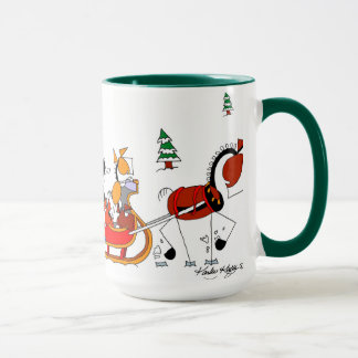 Ein Pferdeoffener Sleigh-PferdeCartoon Tasse