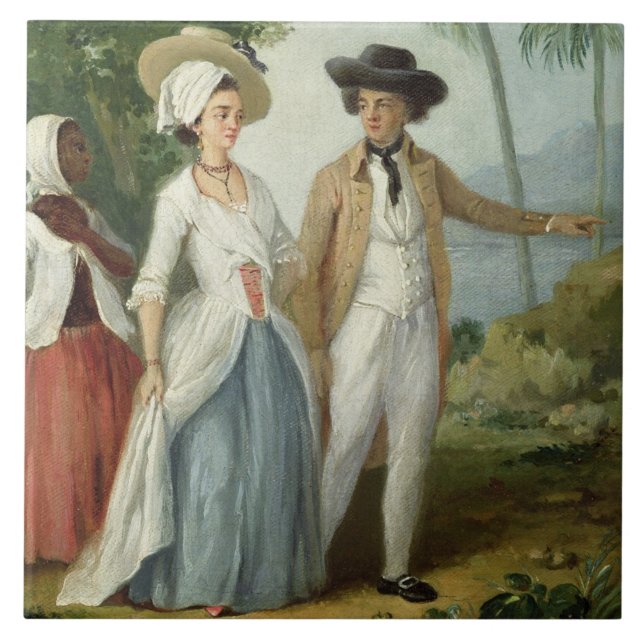 Ein Pflanzer und seine Ehefrau, teilgenommen von Fliese (Vorderseite)