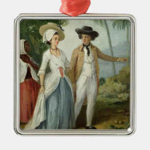 Ein Pflanzer und seine Ehefrau, teilgenommen von Silbernes Ornament