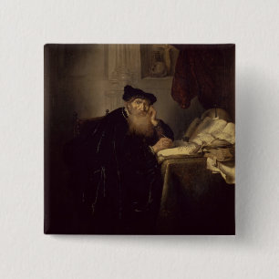 Ein Philosoph, 1635 (Öl auf Platte) Button