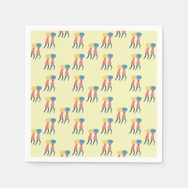 Ein Pillmuster tragen Serviette (Vorderseite)