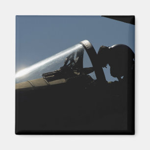 Ein Pilot bereitet den Start vor Magnet