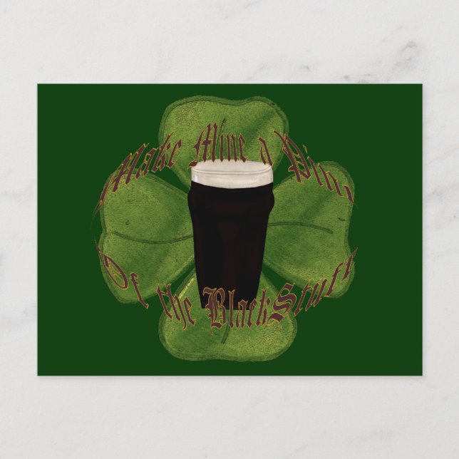Ein Pint des Schwarzen Stuhls Postkarte (Vorderseite)