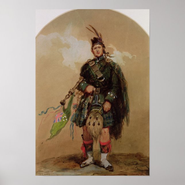 Ein Piper der 79. Highlander in Chobham Poster (Vorne)