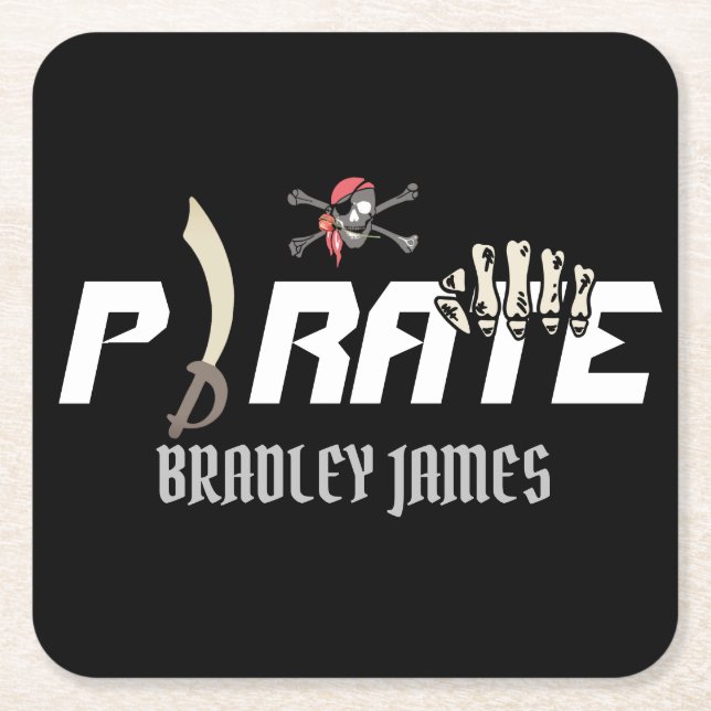 Ein Pirat | International Talk Like a Pirate Day Rechteckiger Pappuntersetzer (Vorderseite)