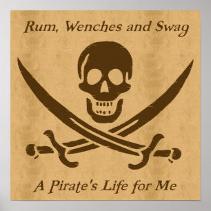 Ein Piraten-Lebenpergamentplakat Poster