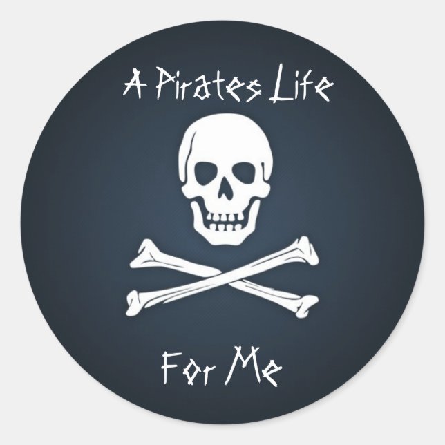 Ein Piratenleben für mich Runder Aufkleber (Vorderseite)