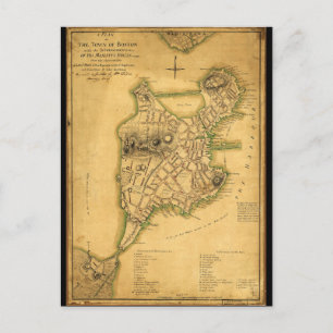 Ein Plan der Stadt Boston Karte (1775)