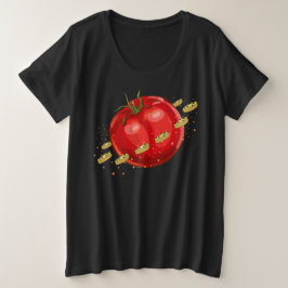 Ein Planet der Tomaten mit Pizzen um ihn herum Große Größe T-Shirt