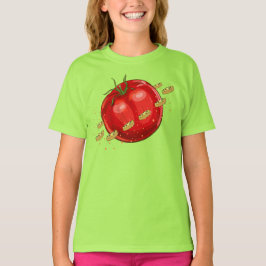 Ein Planet der Tomaten mit Pizzen um ihn herum T-Shirt