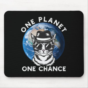 Ein Planet eine Chance Mutter Erde Tag Männer Frau Mousepad