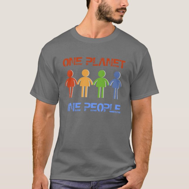 Ein Planet und ein Mensch T-Shirt (Vorderseite)