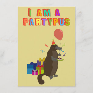 Ein platypus das Liebe zum Party Einladung