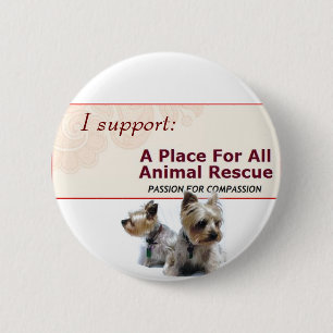 Ein Platz für allen Tierrettungsknopf Button