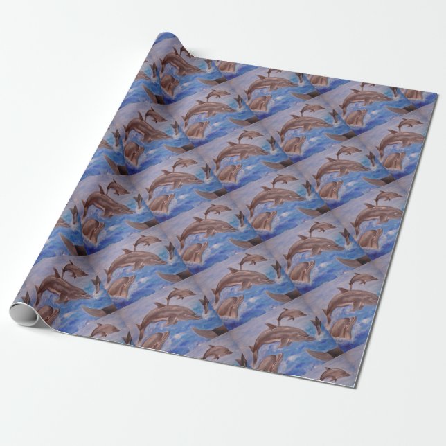 Ein Pod der spielerischen Springdeln Geschenkpapier (Ungerollt)