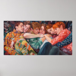 Ein Poly-Pajama-Welpenstapel Poster