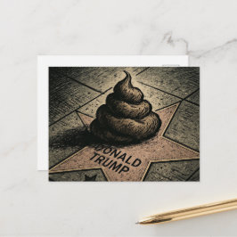 Ein Poo auf einem Stern Postkarte