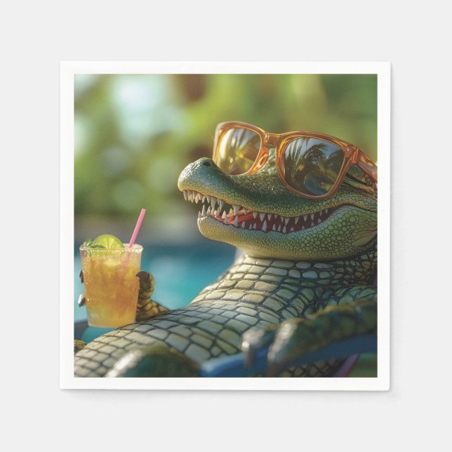 Ein Poolside-Cocktail für den Musiker Serviette (Vorderseite)