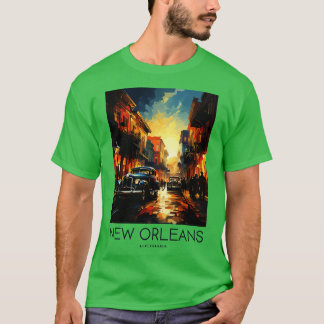 Ein Pop-Art-Reiseprint von New Orleans Louisiana T-Shirt