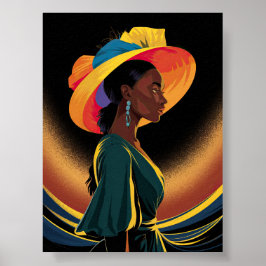 Ein Portrait afrikanischer Schönheit Poster