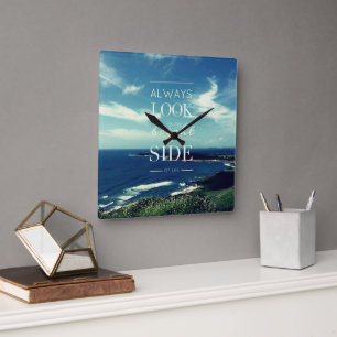 Ein positiver Ausblick auf das Leben / ©Seascape Quadratische Wanduhr