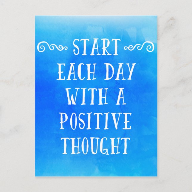 Ein positiver Gedanke Postkarte (Vorderseite)