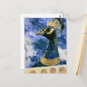 Ein prächtiger königlicher Pfau Postkarte