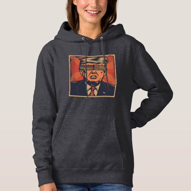 Ein Präsident, der von mentalen Fragen geblendet w Hoodie (Vorderseite)