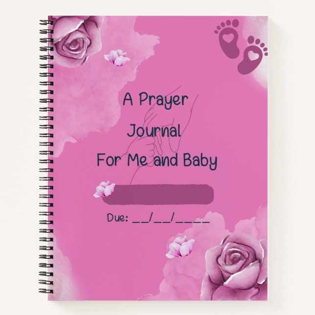 Ein Prayer Journal für mich und Baby (Mädchen) Notizbuch (Vorderseite)