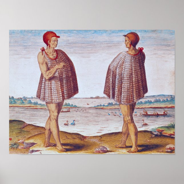 Ein Priester von Secoton in Virginia Poster (Vorne)
