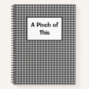 Ein Prise dieser REZEPTE Notizbuch