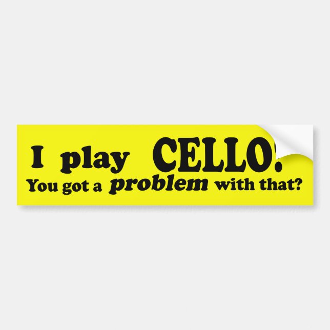 Ein Problem damit got, Cello Autoaufkleber (Vorne)