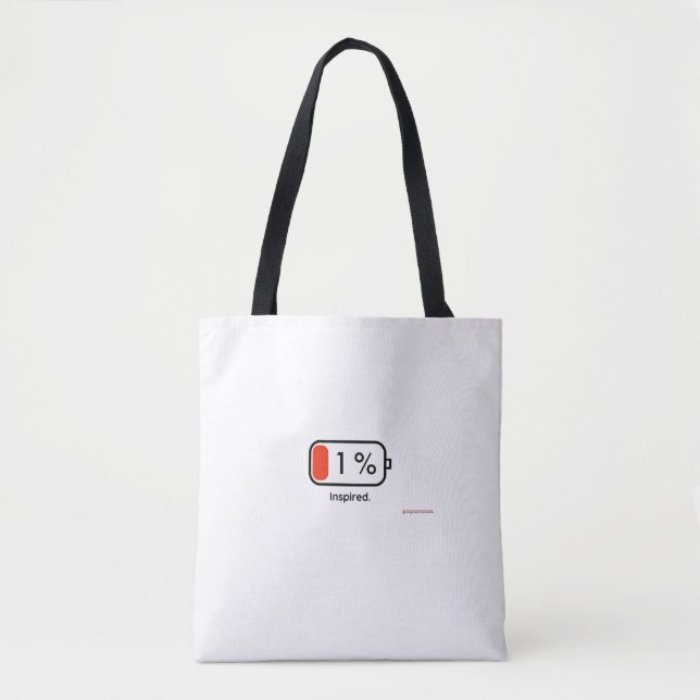 Ein Prozent Inspiriert - Tasche (Vorderseite)