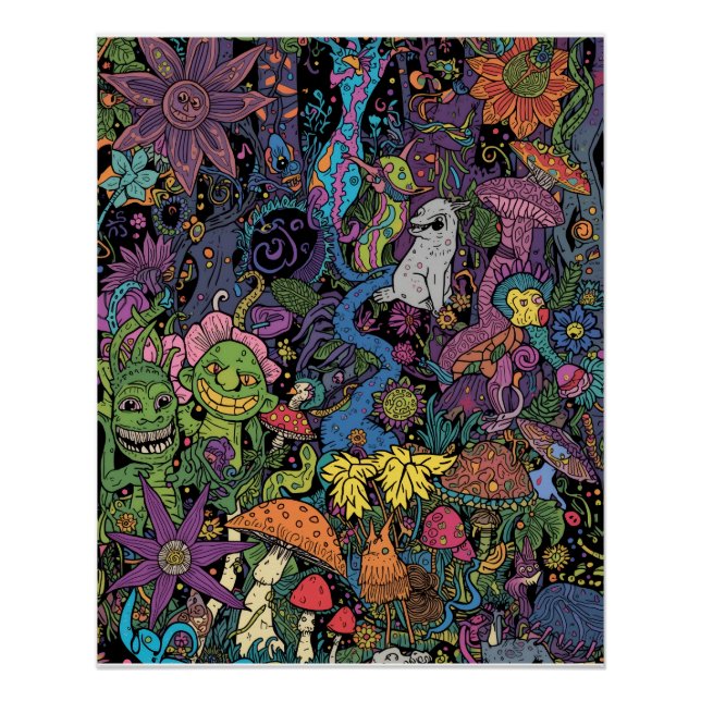Ein psychedelisches Posterdesign Poster (Vorderseite)