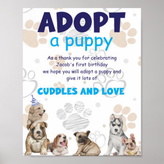 Ein Puppy Poster adoptiert