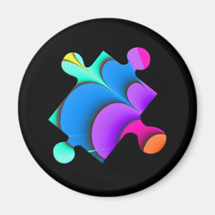 Ein Puzzlespiel-Stück-Magnet Magnet