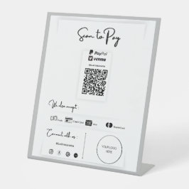 Ein QR-Code-Pedestzeichen bezahlen Sockelschild
