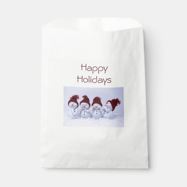 Ein Quartett der Schneemänner Geschenktütchen (Vorderseite)