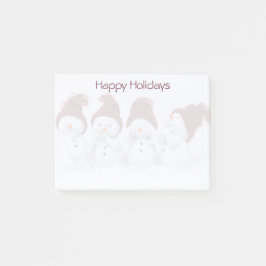 Ein Quartett der Schneemänner Post-it Klebezettel