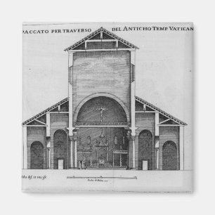 Ein Querschnitt der alten Vatikan-Kirche Magnet