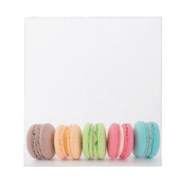 Ein Quintett von Macarons Notizblock