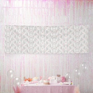 Ein raffiniertes Blumenmotiv in Weiß und Grau, prä Banner