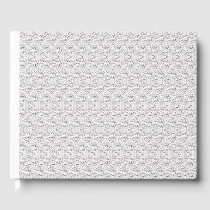 Ein raffiniertes Blumenmotiv in Weiß und Grau, prä Gästebuch