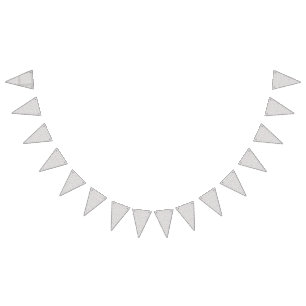 Ein raffiniertes Blumenmotiv in Weiß und Grau, prä Wimpelkette