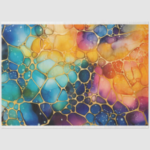 Ein Rainbow Alcohol Ink Series Design 7 Seidenpapier
