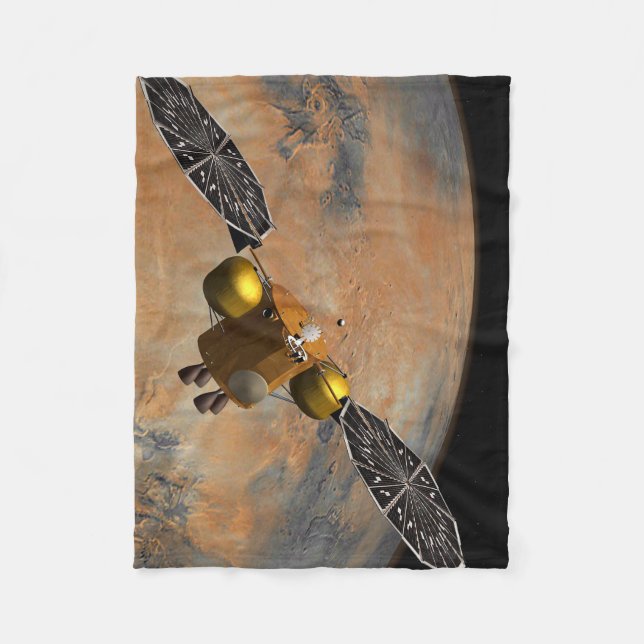 Ein Raumfahrzeug, das Mars umkreist. Fleecedecke (Vorderseite)