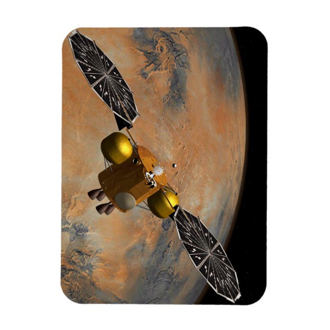 Ein Raumfahrzeug, das Mars umkreist. Magnet (Vertikal)